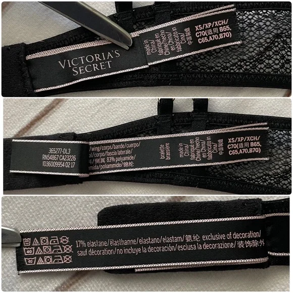 Victoria's Secret Sexy Sheer Mesh Scoop Neck Bralette Women’s XS Black Wireless - Picture 13 of 13